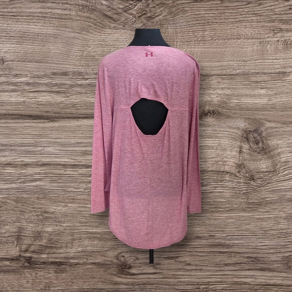 Under Armour Women's Rose Long Sleeve Top With Open Back Size L - Picture 2 of 5